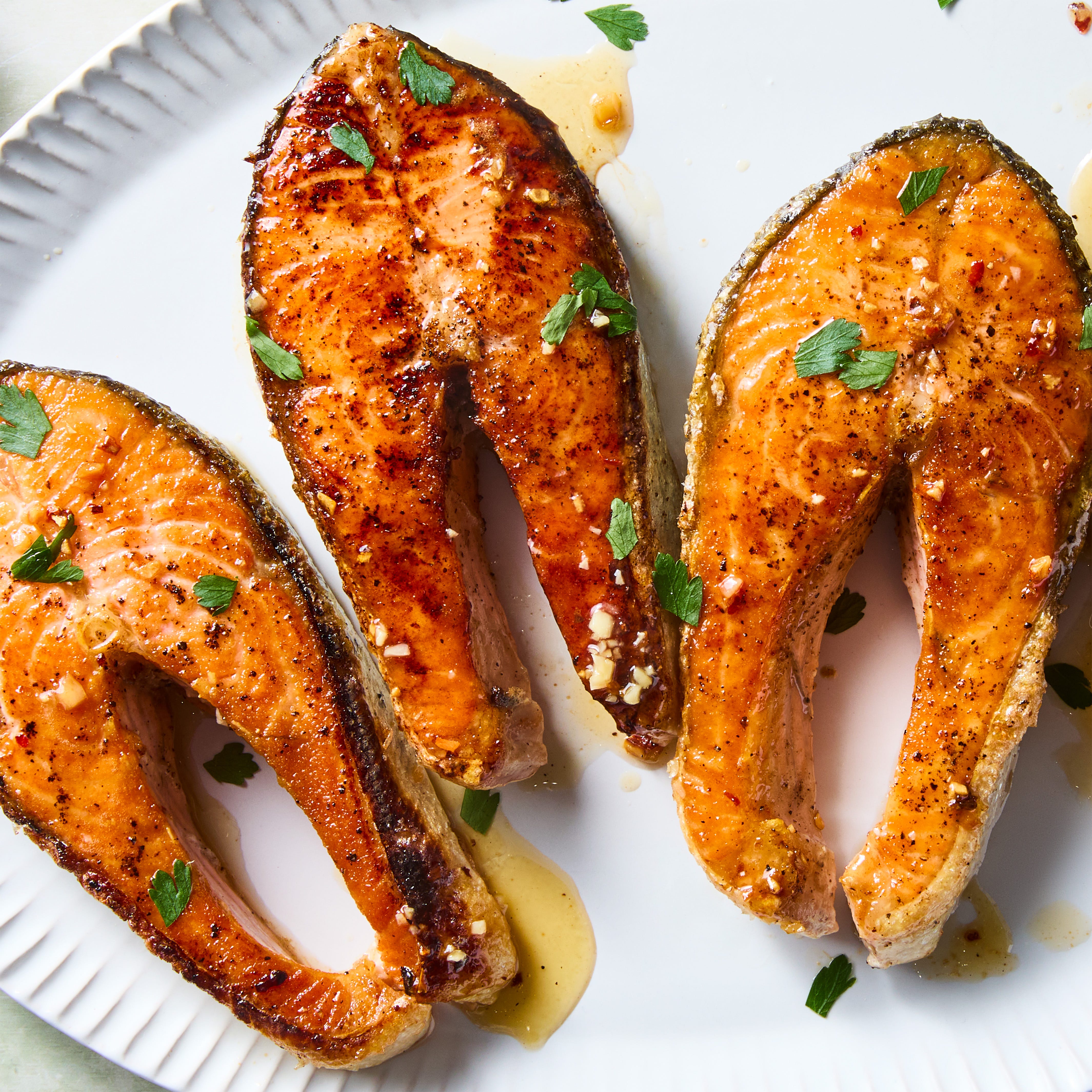 Seared Salmon Steak